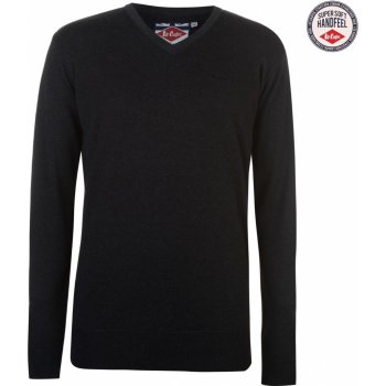 Lee Cooper Crew Neck Knit Jumper pánské black marl