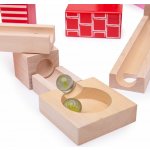 Bigjigs Toys Dřevěná kuličková dráha barevná BJ786 – Hledejceny.cz