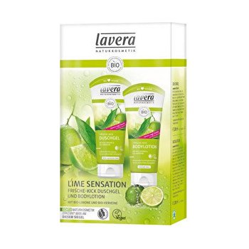 Lavera Limetkové osvěžení Sprchový a koupelový gel 200 ml + tělové mléko 200 ml dárková sada