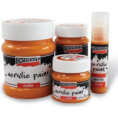 Pentart akrylové barvy 50 ml Pentart black mat – Zboží Dáma