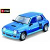 Sběratelský model Bburago Classic Renault 5 Turbo modrá 1:32