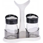 Excellent Solnička a pepřenka ve stojanu sklo plast – Zboží Mobilmania