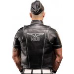 Mister B Leather Muscle Vest MrB Logo - kožená vesta s logem vzadu – Zboží Dáma