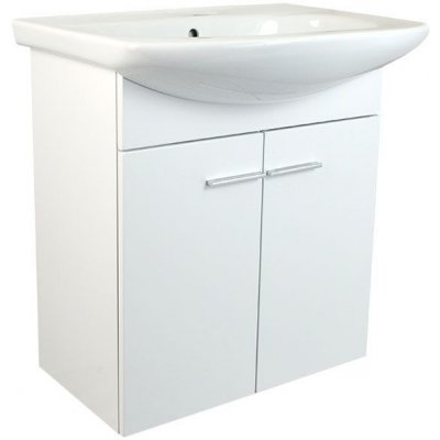 Koupelnová skříňka závěsná s keramickým umyvadlem Bella W 66 BPS-koupelny – Zboží Mobilmania