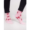 YO Ponožky SK0006G růžovofialkové s mašličkami