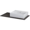 Umyvadlová deska Sapho Rockstone deska pro umyvadlovou skříňku WAVE (pravá) a umyvadlo PURITY 50 cm černá/0101 glacier white RW090-0101