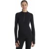 Dámské sportovní tričko ICEBREAKER Dámské merino tričko s dlouhým rukávem Wmns 300 MerinoFinePolar LS Half Zip Black