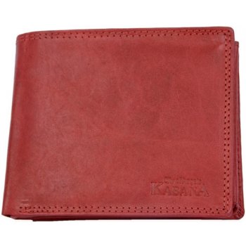 Kabana Klasická pánská kožená peněženka červená