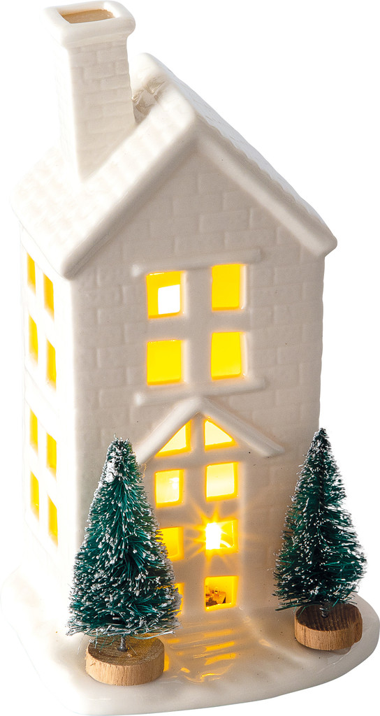 Retlux RXL 393 Vánoční ozdoba Porcelán domek LED 19,2cm
