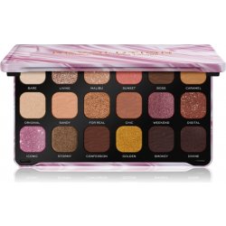 Makeup Revolution Forever Flawless paleta očních stínů odstín Nude Silk 18 x 1,1 g