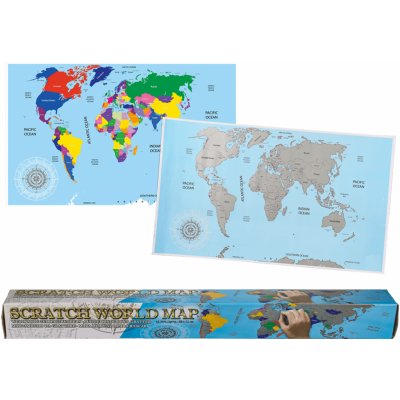 Stírací mapa světa 82 x 58 cm – Zboží Dáma