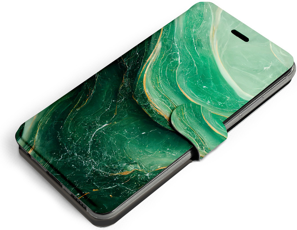 Pouzdro Mobiwear Flip Huawei Y6 Prime 2018 - VP38S Zelený mramor