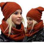Fashionweek dámský zimní set čepice a šála ZIZI-K6 Rudý – Hledejceny.cz