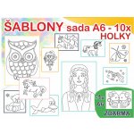 Radost v písku Sada šablon 11x A6 pro holky – Zboží Dáma