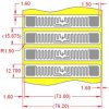 Termopapír UHF RFID tag, ALN-9830-WRW Squiglette Higgs-EC, 13mm x 73mm, nalepovací