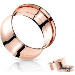 Šperky4U zlacený šroubovací ocelový tunel do ucha TN01080RD-16 – Zboží Dáma