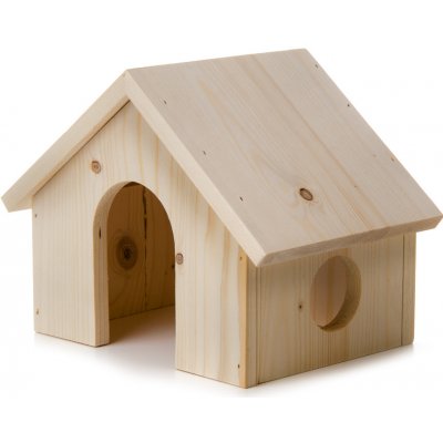 JK Animals dřevěný domek z masivu pro morčata 21,5 x 14,5 x 16 cm