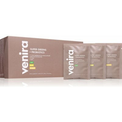 Venira Super Greens + Probiotics prášek na přípravu nápoje pro detoxikaci organismu a podporu imunity 30x11.3 g – Hledejceny.cz