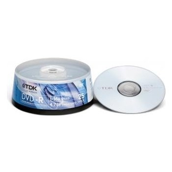 TDK DVD-R 4,7GB 16x, cakebox, 25ks (T19416)