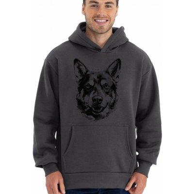 Australský honácký pes, černý tisk mikina OVERSIZE unisex NOVINKA – Sleviste.cz