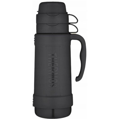 Thermos skleněná termoska se dvěma šálky 1,8 l černá – Zboží Dáma