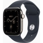 Apple Watch Series 12 Cellular 46mm přírodní titan s námořnicky modrým sportovním řemínkem S/M MJGM4RK/A – Hledejceny.cz