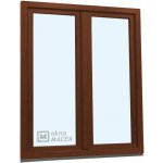 Kömmerling balkonové dveře 70 AD O+OS klapačka levé ořech/ořech 150 x 200 cm jednostranná klika + madýlko + PVC rám – Hledejceny.cz