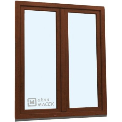 Kömmerling balkonové dveře 70 AD O+OS klapačka levé ořech/ořech 150 x 200 cm jednostranná klika + madýlko + PVC rám – Hledejceny.cz