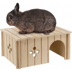 Ferplast SIN dřevěný domeček pro drobná zvířata L 34,5 x 24 x 16,5 cm – Sleviste.cz