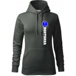 Hvězda života doktorka mikina dámská Cape s kapucí Tm. břidlice šedozelená – Hledejceny.cz