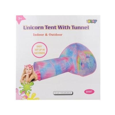 iPlay Stan s tunelem Jednorožci 165 x 95 x 85 cm – Sleviste.cz