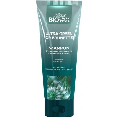 L'biotica Biovax Glamour Ultra Green for Brunettes šampon na vlasy 200 ml – Zboží Mobilmania