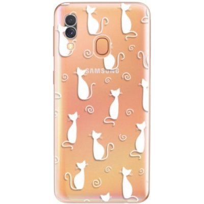 iSaprio Cat pattern 05 - white Samsung Galaxy A40 – Zbozi.Blesk.cz