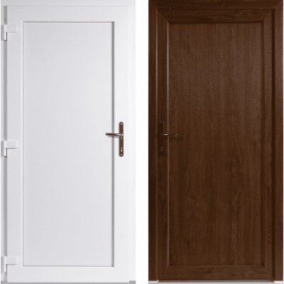 OknaDvereNaMiru.cz Vchodové plastové dveře Emily plné zlatý dub / bílá levé otevírání dovnitř 105 x 205 cm – Zboží Mobilmania