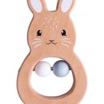 Bigjigs Baby Dřevěné chrastítko králíček – Zboží Mobilmania