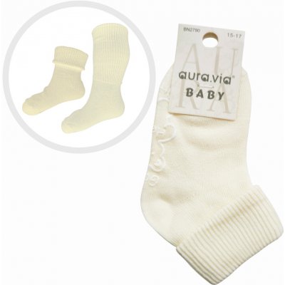 Dětské protiskluzové ponožky s volným lemem- mix barev Bílá – Zboží Mobilmania