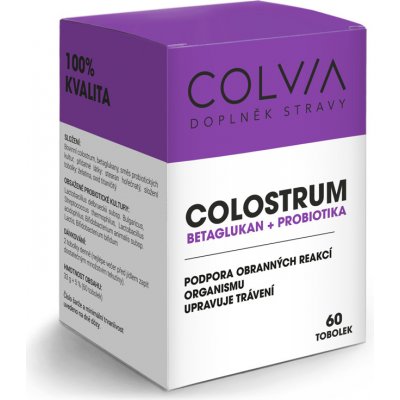 Colvia Colostrum IgG40 + betaglutany + probiotika 60 kapslí – Zbozi.Blesk.cz