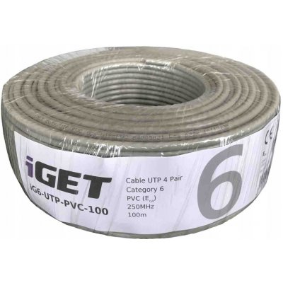 iGET 84005021 Cat.6 UTP PVC Eca, 100m – Zboží Živě