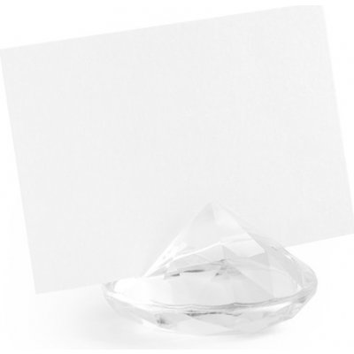 Diamantový stojánek na jmenovku PRŮHLEDNÝ, 4 cm, 10 ks – Zboží Mobilmania