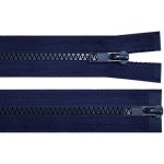 Zip kostěný No 5 dělitelný 2 jezdce / dvoucestný 95 cm bundový, malé, 330 modrá tmavá – Hledejceny.cz