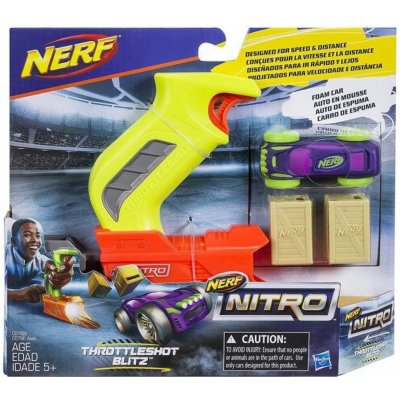 Hasbro Nerf Nitro Throttleshot Blizt Fialové auto s bednami