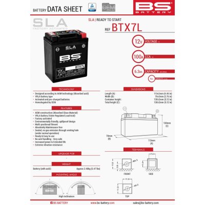 BS-Battery BTX7L – Zboží Mobilmania