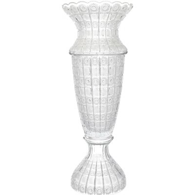 Broušená velká váza Bohemia Crystal 82C28/840mm. Klasický brus 500 PK. – Zboží Mobilmania