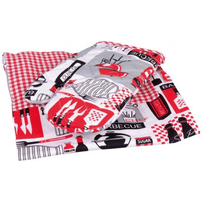 Vesna | Set chňapka+zástěra BARBECUE 18x30 cm + 70x90 cm – Zboží Dáma