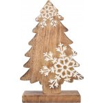 4Home Dekorace z mangového dřeva Snowflake Tree 33 cm – Zboží Dáma