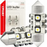 LED žiarovky CANBUS 12SMD Festoon C5W 3838 31mm White 12/24V AMIO-04247 – Hledejceny.cz