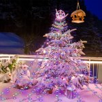 Xmas Fiqops LED pohádková světla vánoční stromek narozeniny vánoční stromek plášť 8 režimů RGB – Zbozi.Blesk.cz