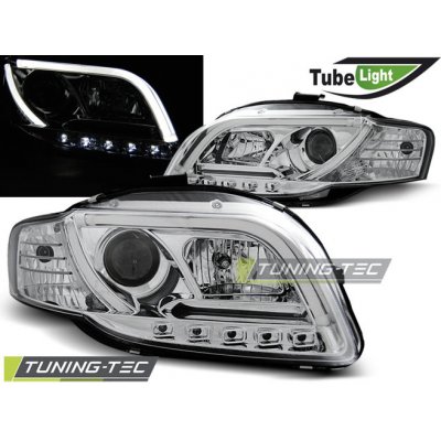 Tuning-Tec Přední čirá LED světla Audi A4 (2004 - 2008) - Tube Light - chromované – Hledejceny.cz