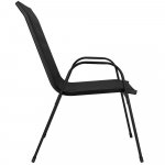 Zahradní křeslo SPRINGOS MONZA černé – Sleviste.cz