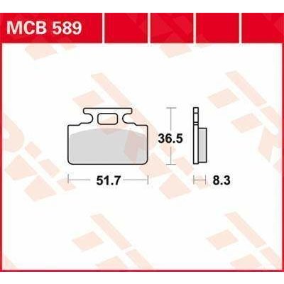 TRW MCB589 organické brzdové destičky na motorku – Zboží Mobilmania